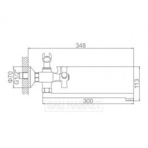 Смеситель ванна/душ Ledeme L2590 (L2590)