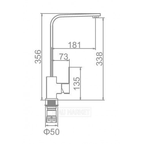 Смеситель для кухни Ledeme L74033 из нержавеющей стали (L74033)