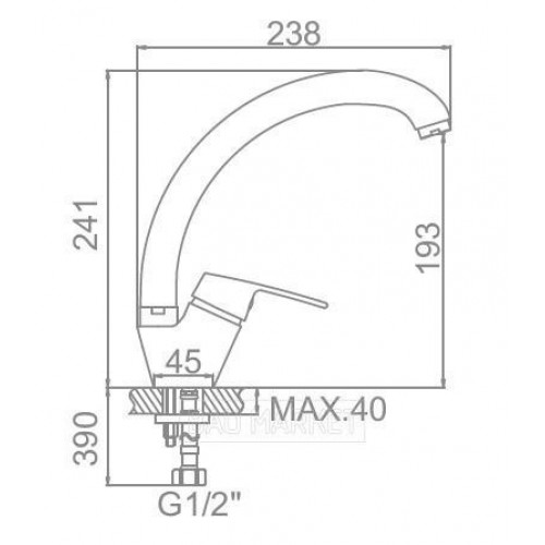 Смеситель для кухни Ledeme L4116 (L4116)