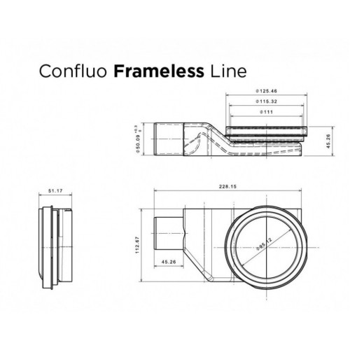 Душевой лоток с решеткой Pestan Confluo Frameless line 13701234 950 mm