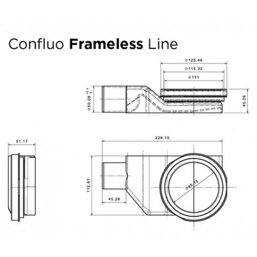 Душевой лоток Pestan Confluo Frameless Line Gold 650 золото / под плитку