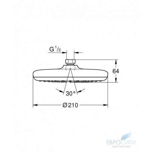 Верхний душ Grohe Tempesta 210 26408000