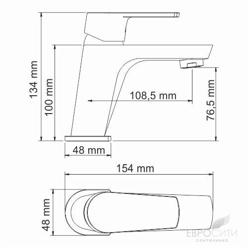 Смеситель для умывальника WasserKraft Dill 6103