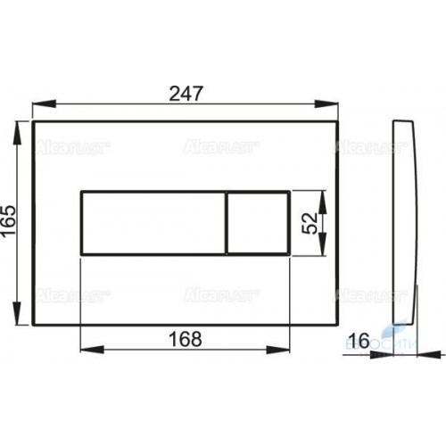 Кнопка для инсталляции AlcaDrain M370 (белый)