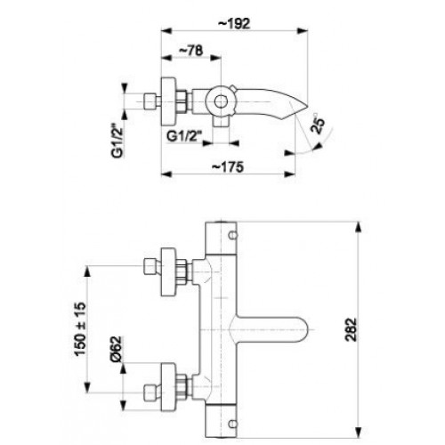 Термостат для ванны Armatura Moza 5734-010-00