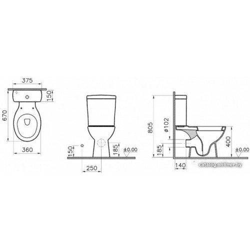 Унитаз Vitra Norm Nord 9845B099-7202