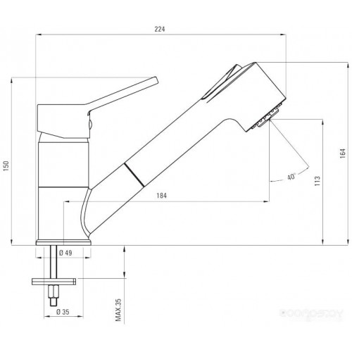 Смеситель Deante Narcyz BDN 071M