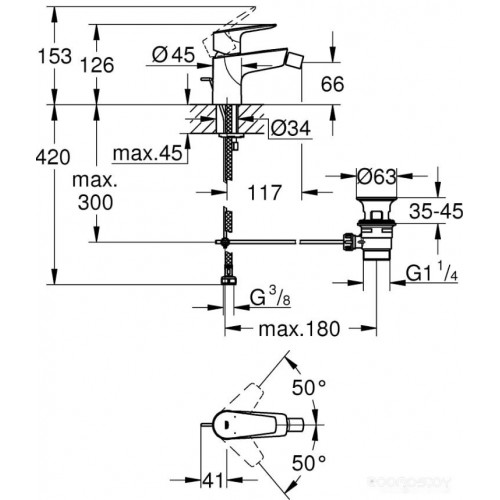 Смеситель Grohe Bauedge 23331001