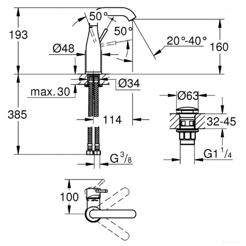 Смеситель Grohe Essence New 23463001