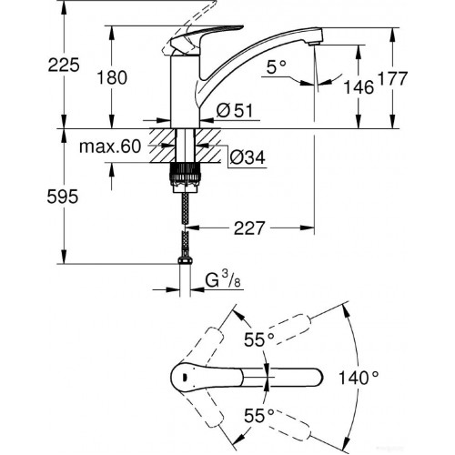 Смеситель Grohe Eurosmart 33281003