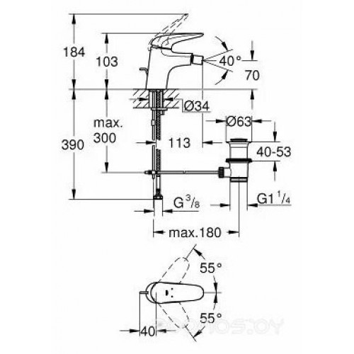 Смеситель Grohe Eurostyle 23720LS3