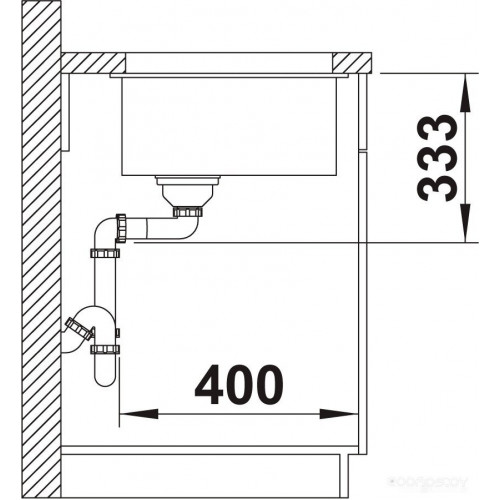 Кухонная мойка Blanco Rotan 400-U 521334 (белый)