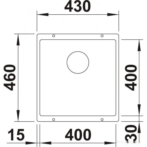 Кухонная мойка Blanco Rotan 400-U 526097 (черный)