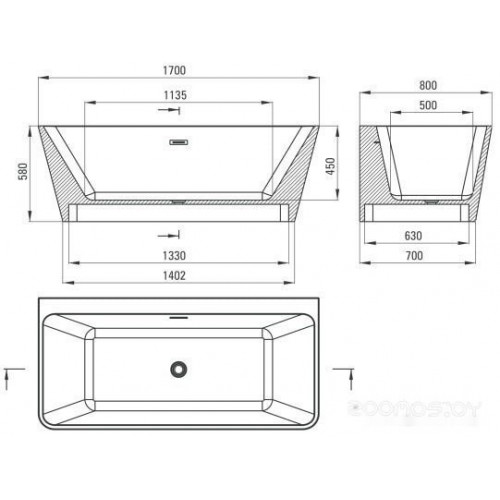 Ванна акриловая Deante Hiacynt 170x80 белая