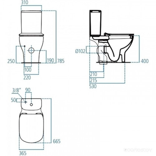 Унитаз Ideal Standard Tesi AquaBlade T008701 (чаша)