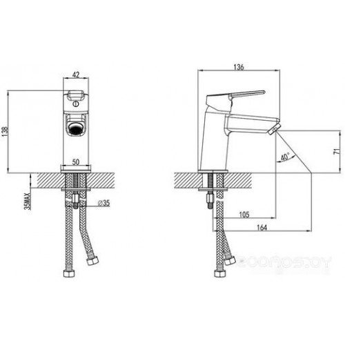 Смеситель Milardo Stripe STRSB00M01