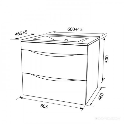 Тумба IDDIS Cloud CLO60W0i95K