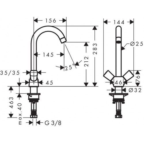 Смеситель для кухни Hansgrohe Logis 71280000