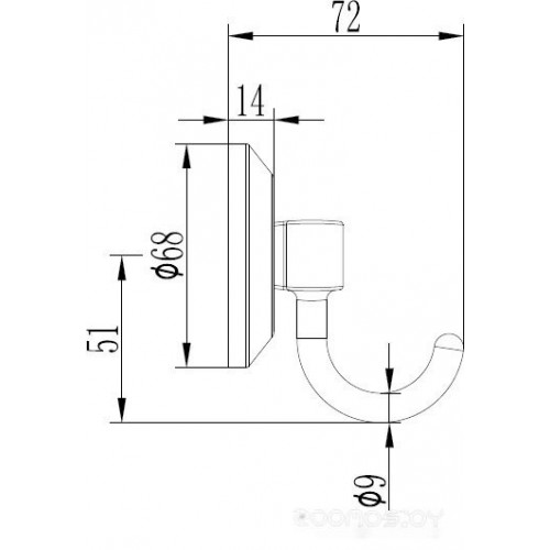 Крючок для ванны Ledeme L204-1