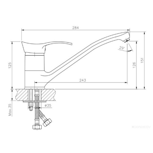 Смеситель Gran-Stone GS 101 328 бежевый