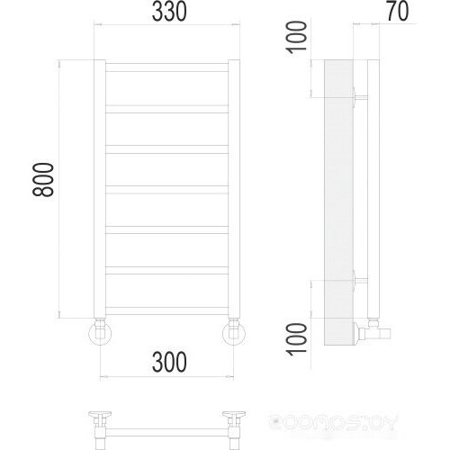 Полотенцесушитель Terminus Классик П6 400х600 нп 400