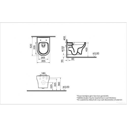 Унитаз Vitra Zentrum Round 9879B003-7200