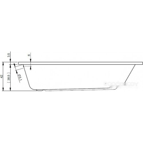 Ванна Riho Dola 180x80 BB32 (с каркасом)