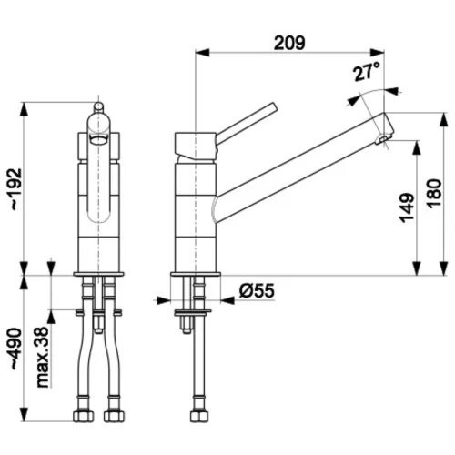 Смеситель Armatura Andra 6533-915-81