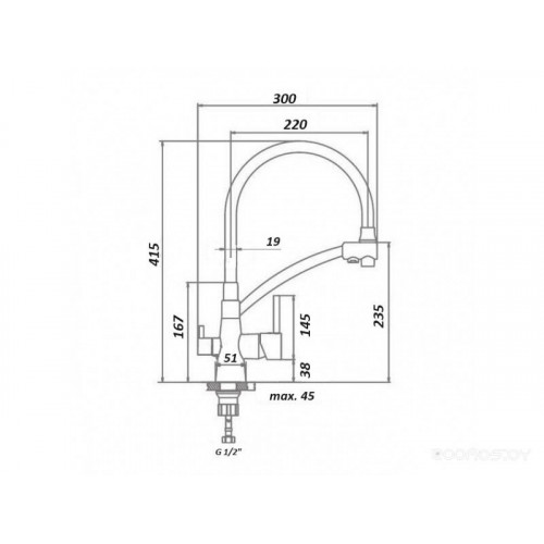 Смеситель Gerhans KK4855U-2 plus