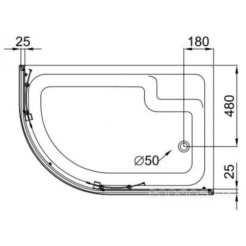 Душевой уголок Triton Коралл В1 120x80 R (мозаика)