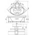 Ванна Triton Сабина Экстра 160x160 Комфорт (гидро/спина/кран переключатель/хромотерапия)