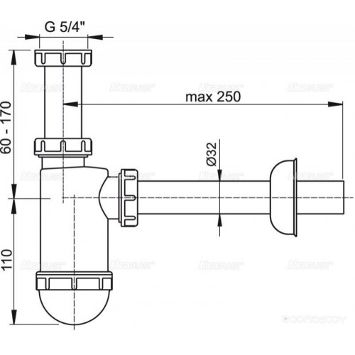 Сифон Alcaplast A430