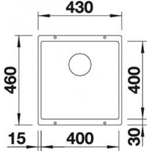 Кухонная мойка Blanco SUBLINE 400-U 43x46 антрацит