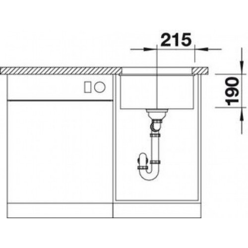 Кухонная мойка Blanco SUBLINE 400-U 43x46 антрацит