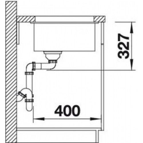 Кухонная мойка Blanco SUBLINE 400-U 43x46 антрацит