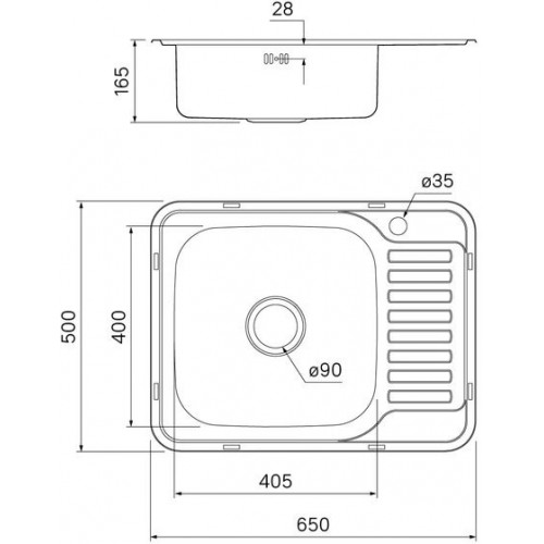 Кухонная мойка Iddis Basic BAS65SLi77 65x50 сатин