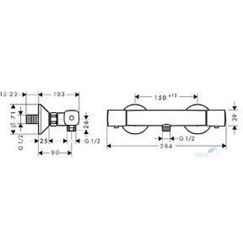 Термостат для душа Hansgrohe Ecostat Universal 13122000