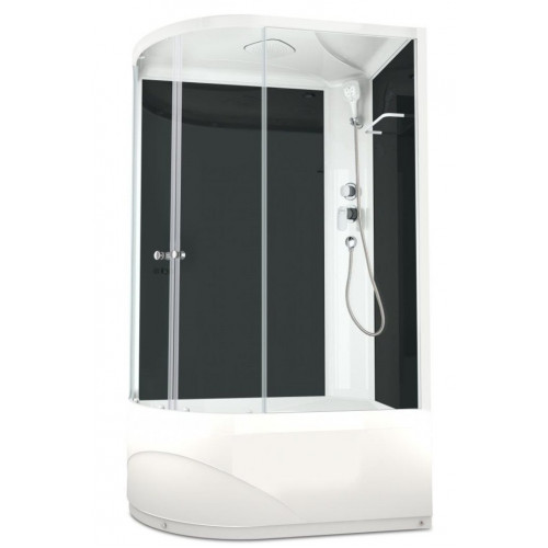 Душевая кабина Domani-Spa Delight 128 high R 120x80 тонированное стекло / черные стенки