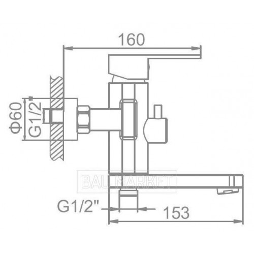 Смеситель для ванны Ledeme L73216 (L73216)