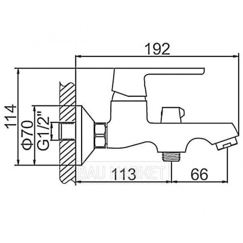 Смеситель для ванны Ledeme L3277 (L3277)