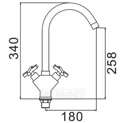 Смеситель для кухни Ledeme L4084-2 (L4084-2)