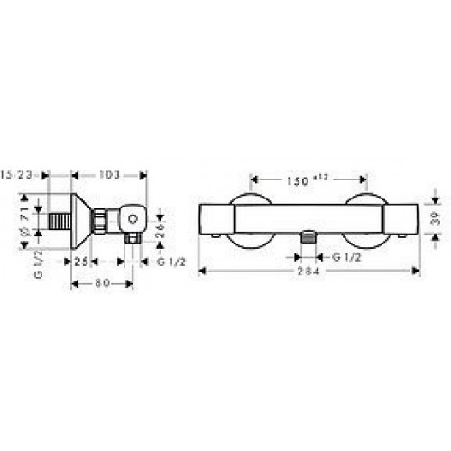 Термостат для душа Hansgrohe Ecostat Universal 13122000