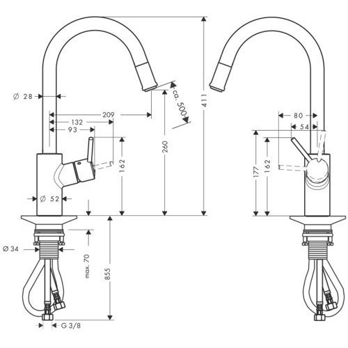 Смеситель для кухни Hansgrohe Talis S Variarc 14872000