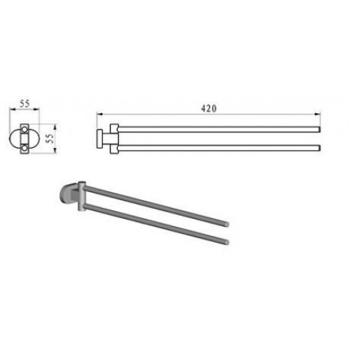 Полотенцедержатель Ravak Chrome CR340.00 X07P319