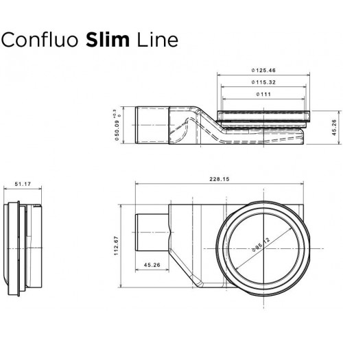 Душевой лоток Pestan Confluo Slim Line 450+ хром матовый