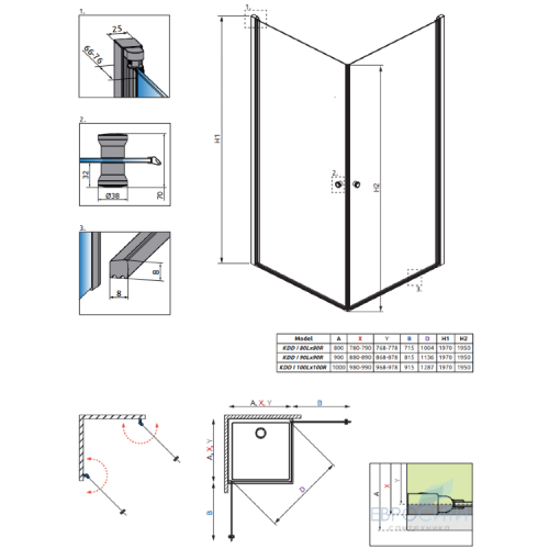 Душевой уголок Radaway Eos KDD 80x80