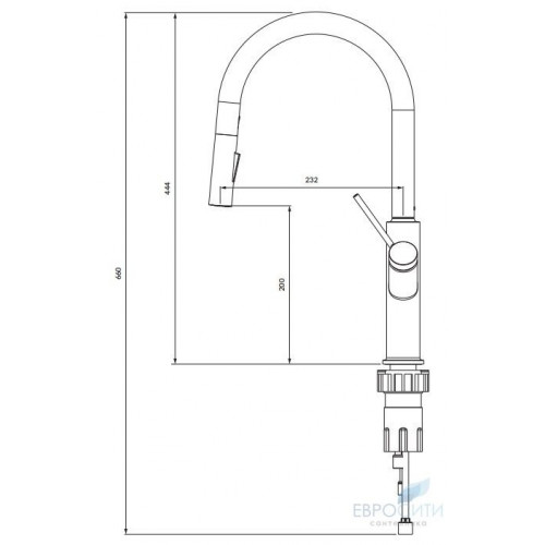 Смеситель для кухни Omnires Bend Black BE6455 BL