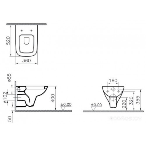 Унитаз Vitra S20 5507B003-0101