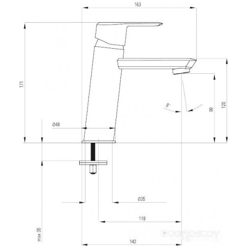 Смеситель Deante Arnika Titanium BQA D21M