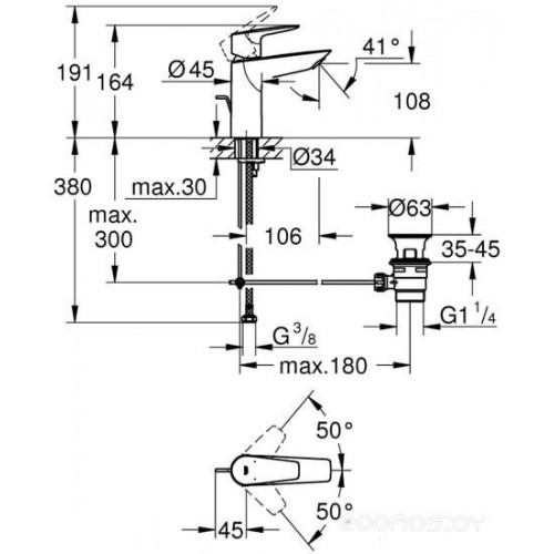 Смеситель Grohe Bauedge 23758001